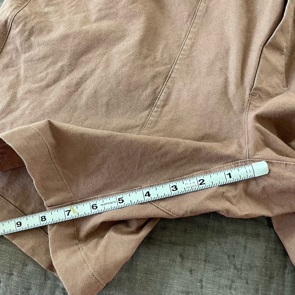 lululemon athletica Mens Bowline 8” Pinkish Tan Khaki Shorts Zip Pocket Sz Large - Picture 9 of 10